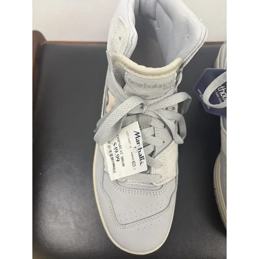 New Balance 650R BB650RGG Gray High Top Sneakers Men 6.5 Women 8 NWT Defect
